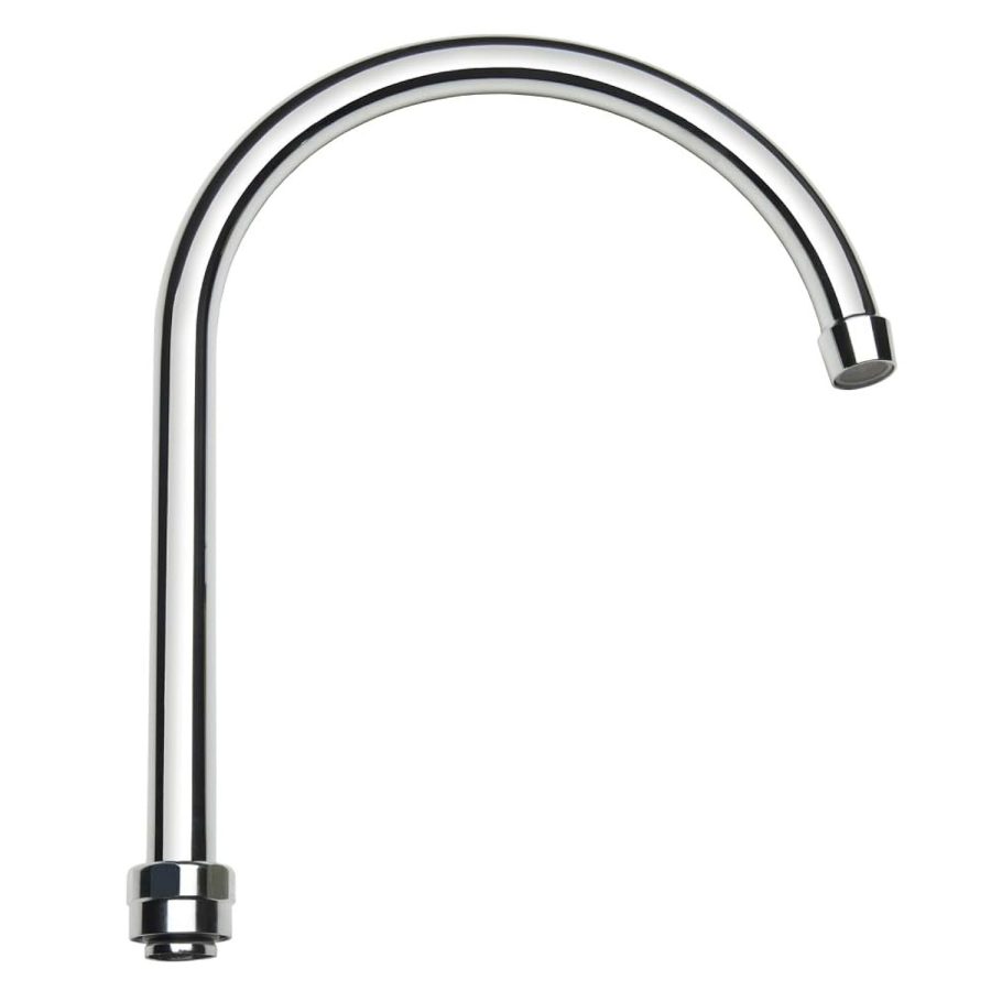 Krowne 21-429L Krowne Gooseneck Spout, 8-1/2"W x 11"H, with T&S Adapter, Low Lea