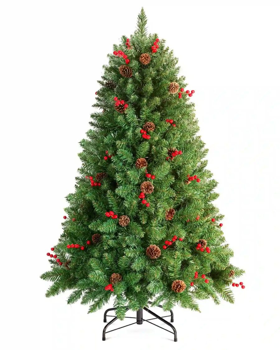 LIFEFAIR Prelit Christmas Tree with Clear Lights - 4.5FT