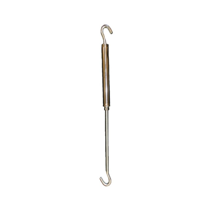 LIPPERT 182901 SPR LOADED TURNBUCKLE-FM, Use With Happijac Camper Tie Down Systems; Spring Loaded Hook Front Turnbuckles; Stainless Steel; Single