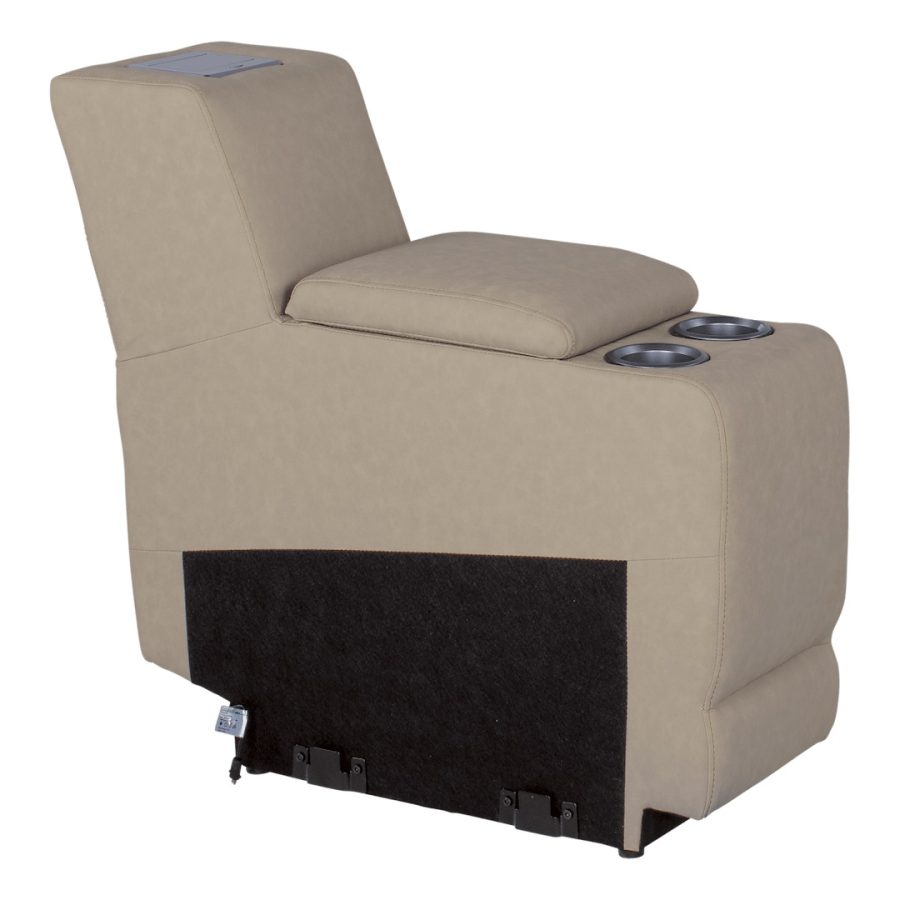 LIPPERT 2020134976 SEISMIC CENTER CONSOLE, Sofa Center; Seismic Series; 12 Inch Width x 34 Inch Depth x 31 Inch Height; Non-Locking; Altoona; PolyHyde Euro Leather Vinyl With Foam Cushion