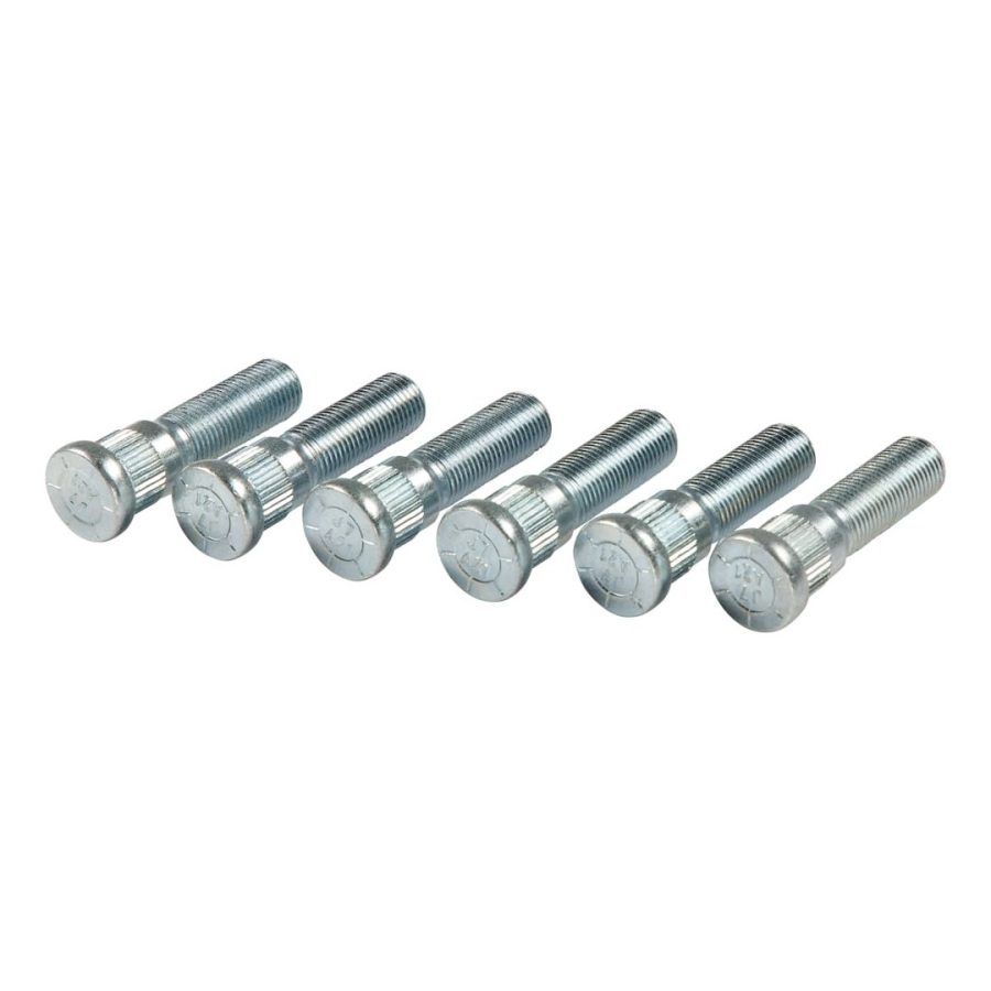 LIPPERT 2023134013 KIT - WHEEL STUDS 1/2 -20 X 2.00, Press-in; 1/2-20 UNF x 2 Inch; 0.617 Inch Spline Diameter; Pack Of 6; With Clamshell Packaging