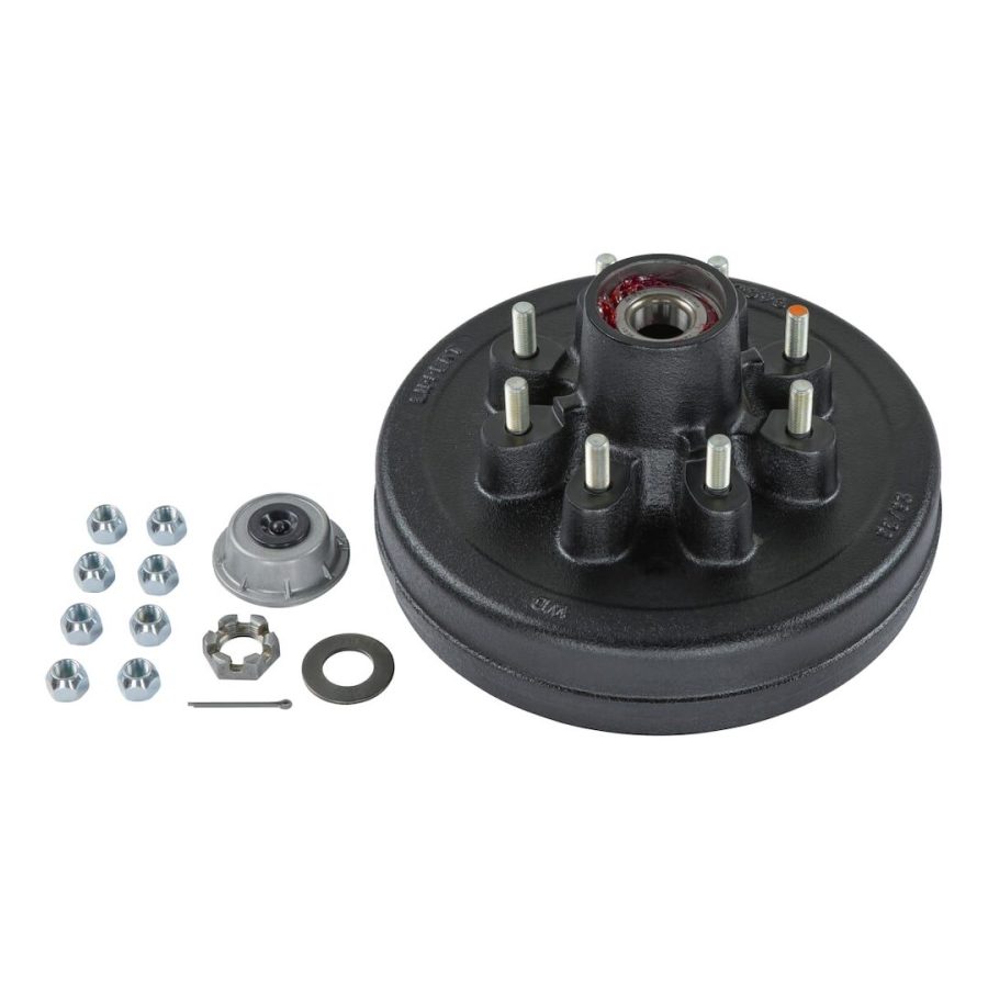 LIPPERT 2024013260 AP KIT - BRAKE HD 865 1/2 STUD COMP, Hub And Drum; Fits Lippert 7000 Pound Axle; 8 x 6-1/2 Inch Diameter Bolt Pattern; Electric Brakes; 12 Inch Diameter; Cast Iron