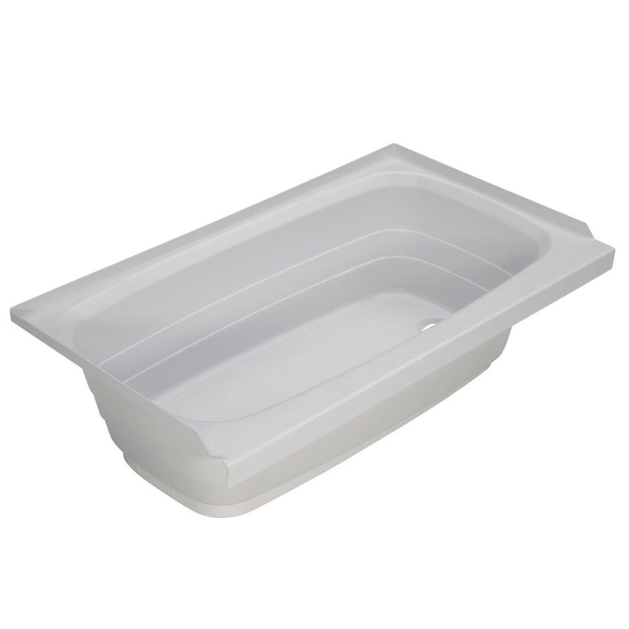 LIPPERT 209678 WHITE-RIGHT HAND DRAIN, Standard Tub; 24 Inch x 40 Inch; With Threshold; Without Seat; Smooth Floor Surface; Right Hand Drain; White; ABS