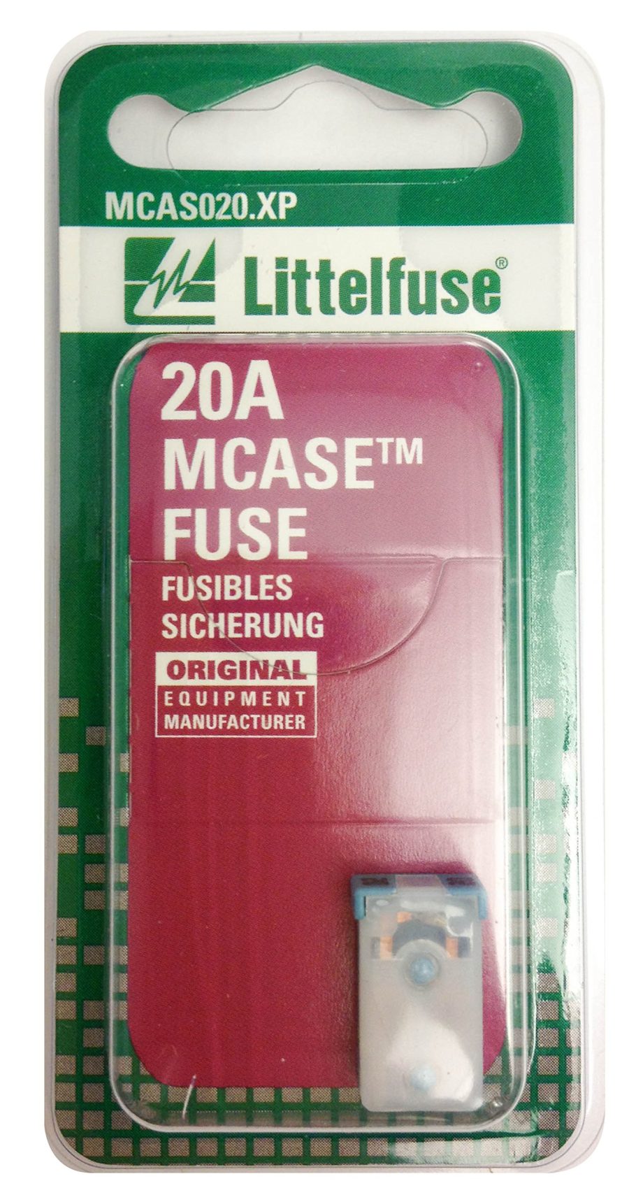 LITTELFUSE MCAS020.XP MCASE Blue 32V 20 Amp Fuse