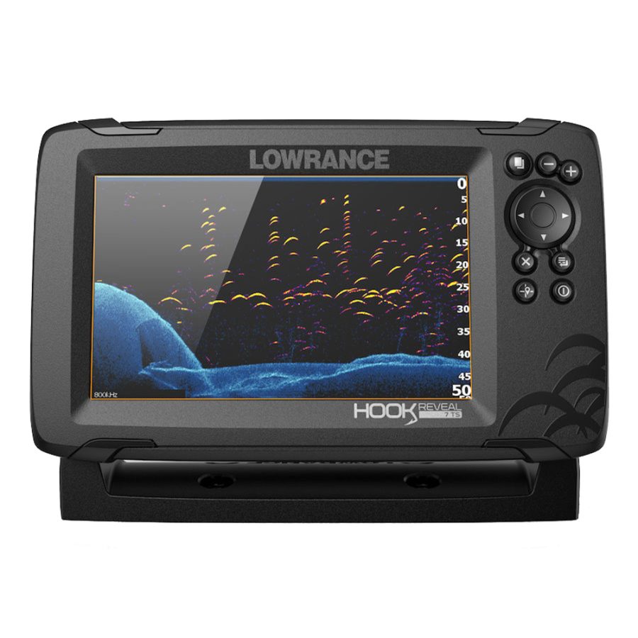 LOWRANCE 000-15513-001 HOOK REVEAL 7 CHARTPLOTTER/FISHFINDER W/TRIPLESHOT TRANSOM MOUNT TRANSDUCER & US INLAND CHARTS