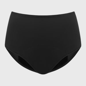 LeakLock High-Rise Period Brief Underwear - S / Black