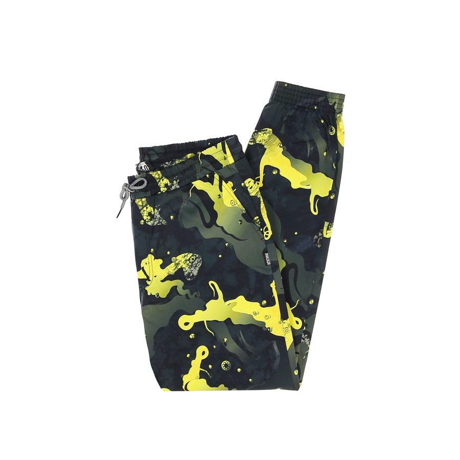 Long Men's Camo Jogger Pants Yellow/black