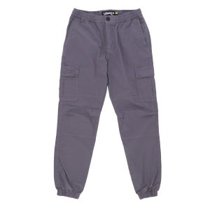 Long Men's Cargo Jogger Pants Dark Grey