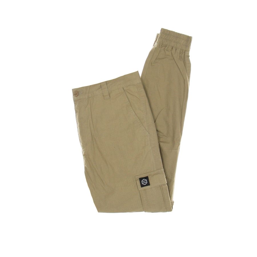 Long Men's Cargo Pants Ripstop Beige