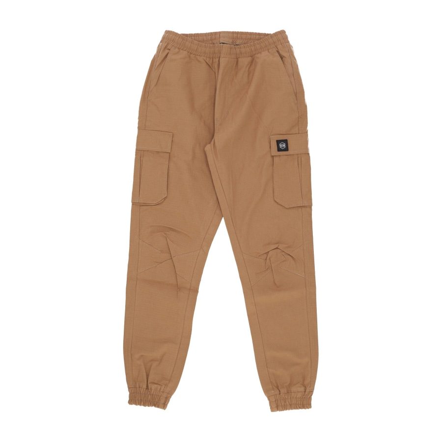 Long Men's Cotton Ripstop Easy Cargo Pants Beige