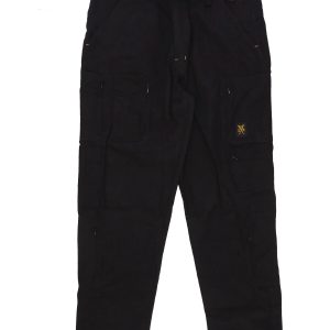 Long Men's Hidden Cargo Pants Black