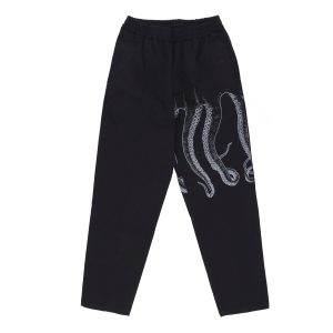 Long Men's Side Jogger Pant Black