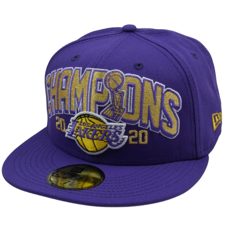 Los Angeles Lakers New Era 59FIFTY Fitted NBA Champions Purple Basketball Hat