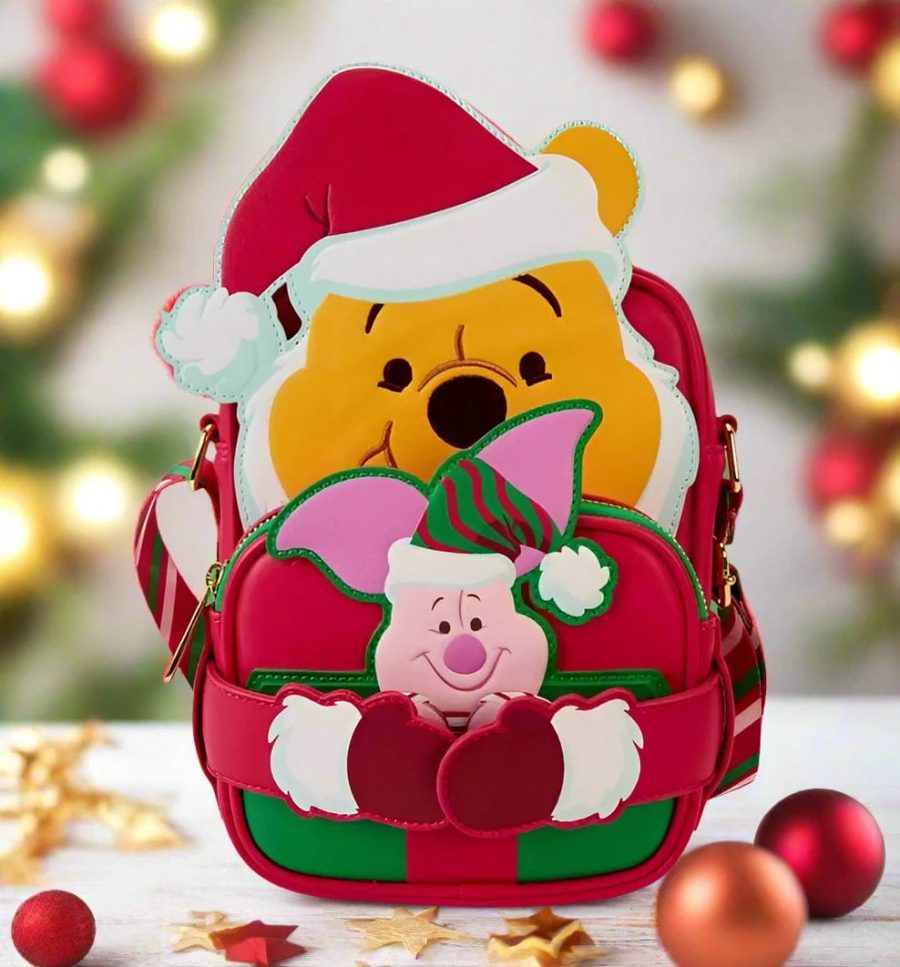 Loungefly Disney Winnie The Pooh Santa Pooh Crossbuddies Bag