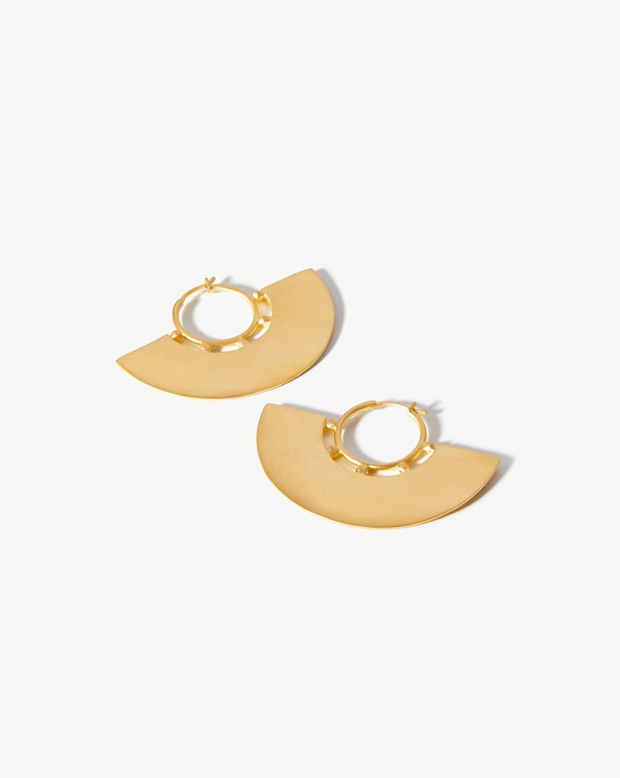 Lucy Williams Gilded Fan Earrings