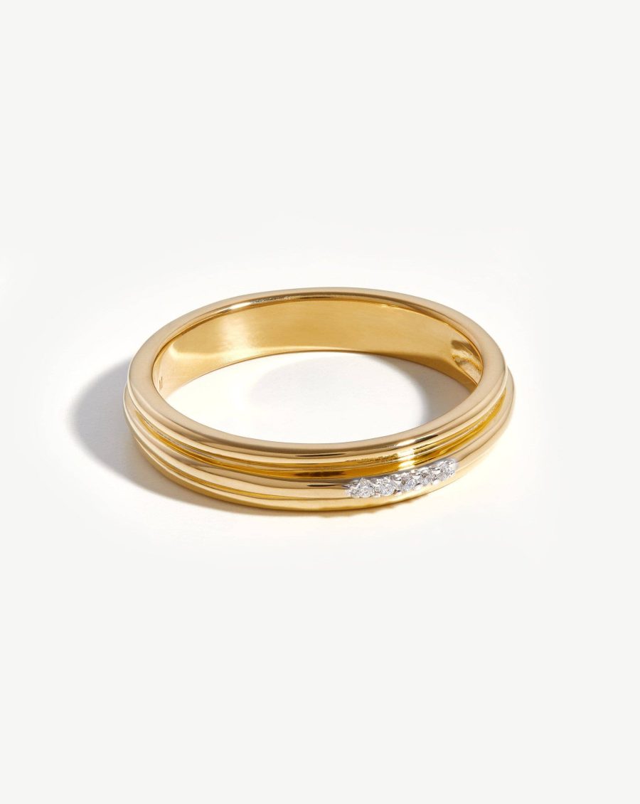 Lucy Williams Pave Ridge Ring | 18k Gold Vermeil/Cubic Zirconia