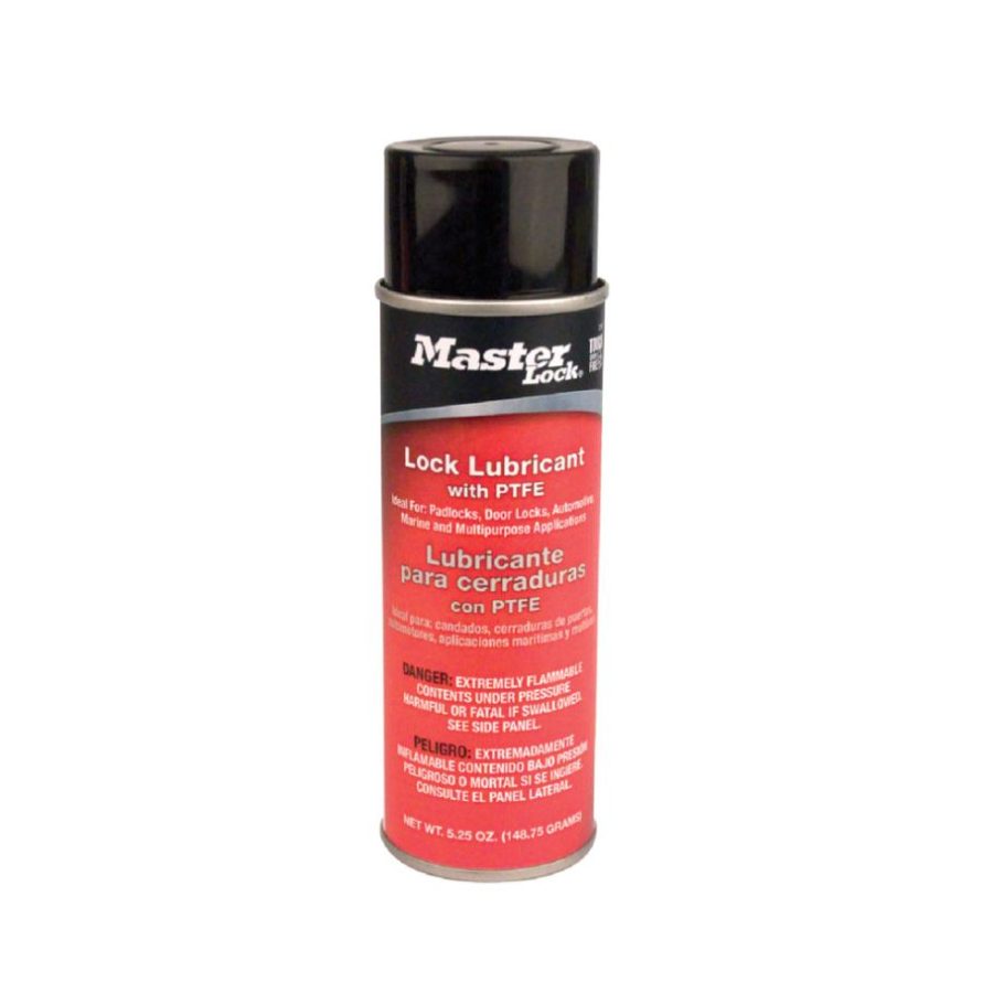 MASTER LOCK 2305 LOCK LUBRICANT WITH PTFE 5.25 OZ, Protect Against Dirt/ Dust/ Salt/ Moisture; Suggested For Padlocks/ Door Locks/ Automotive Locks/ Marine And Multipurpose Applications; 5.25 Ounce Aerosol Can; Single; With PTFE Base