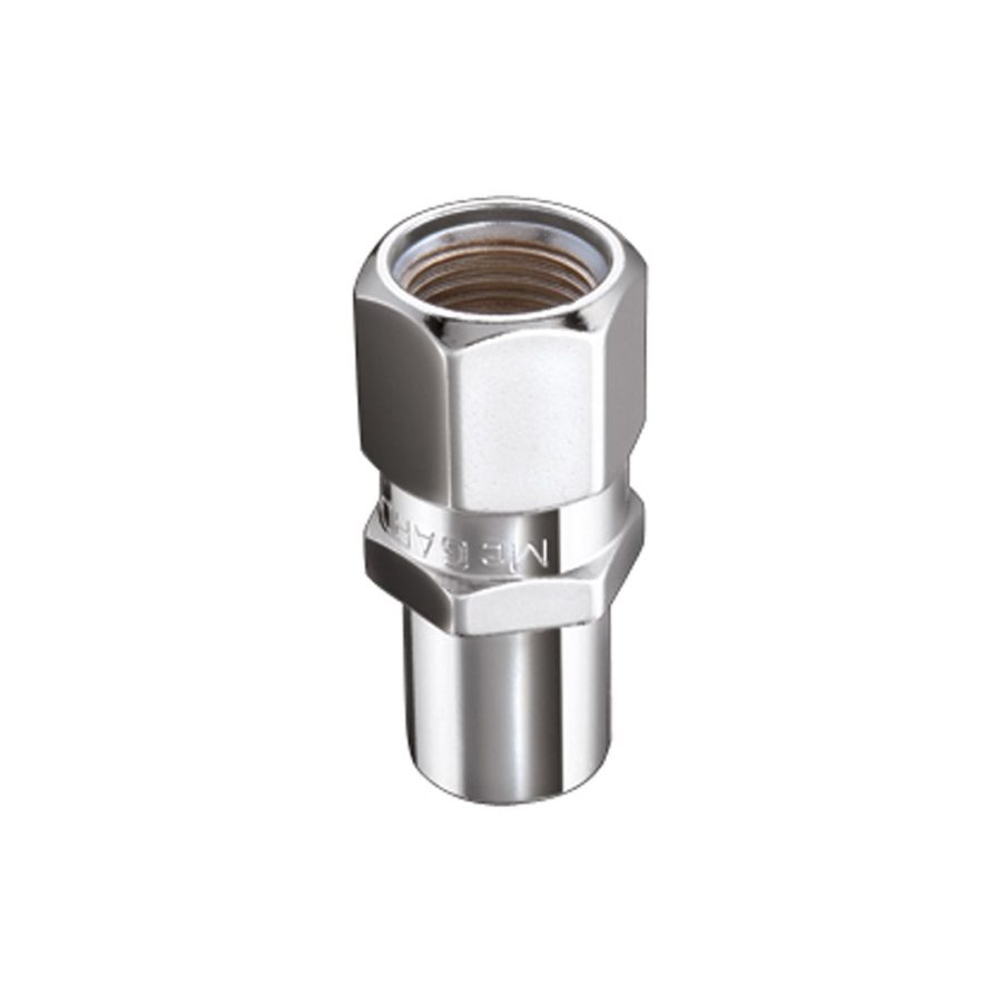 MCGARD 61006 7/16X20 REG MAG LUG NUT, 7/16 Inch-20 Thread Size; 0.746 Inch Regular Mag Shank With 1.06 Inch Round Center Hole Washer; Extra Long Open Ended Lug; 1.86 Inch Overall Length; 13/16 Inch Wrench Size; Chrome Plated; Steel; Set Of 4