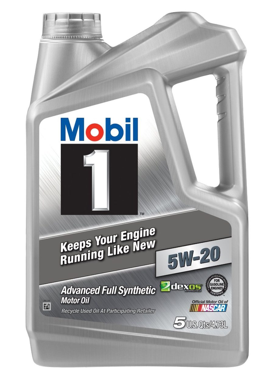 MOBIL 120763 M1 5W20 5 QT JUG, SAE 5W-20; Full Synthetic; Motor Oil; 5 Quart Jug; Single