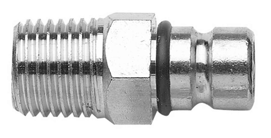 MOELLER 033461-10 1/4 NPT MALE TANK FITTING C&F, Connector; 1/4 Inch; Male Thread; Straight; Chrome Plated; Brass; For Chrysler/ Force Outboard Engines; OEM Certified