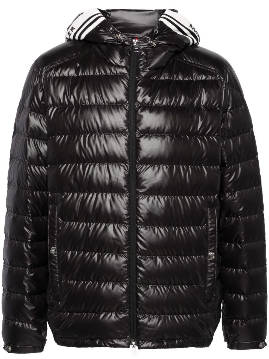 MONCLER Cornour Logo Patch Down Jacket Black