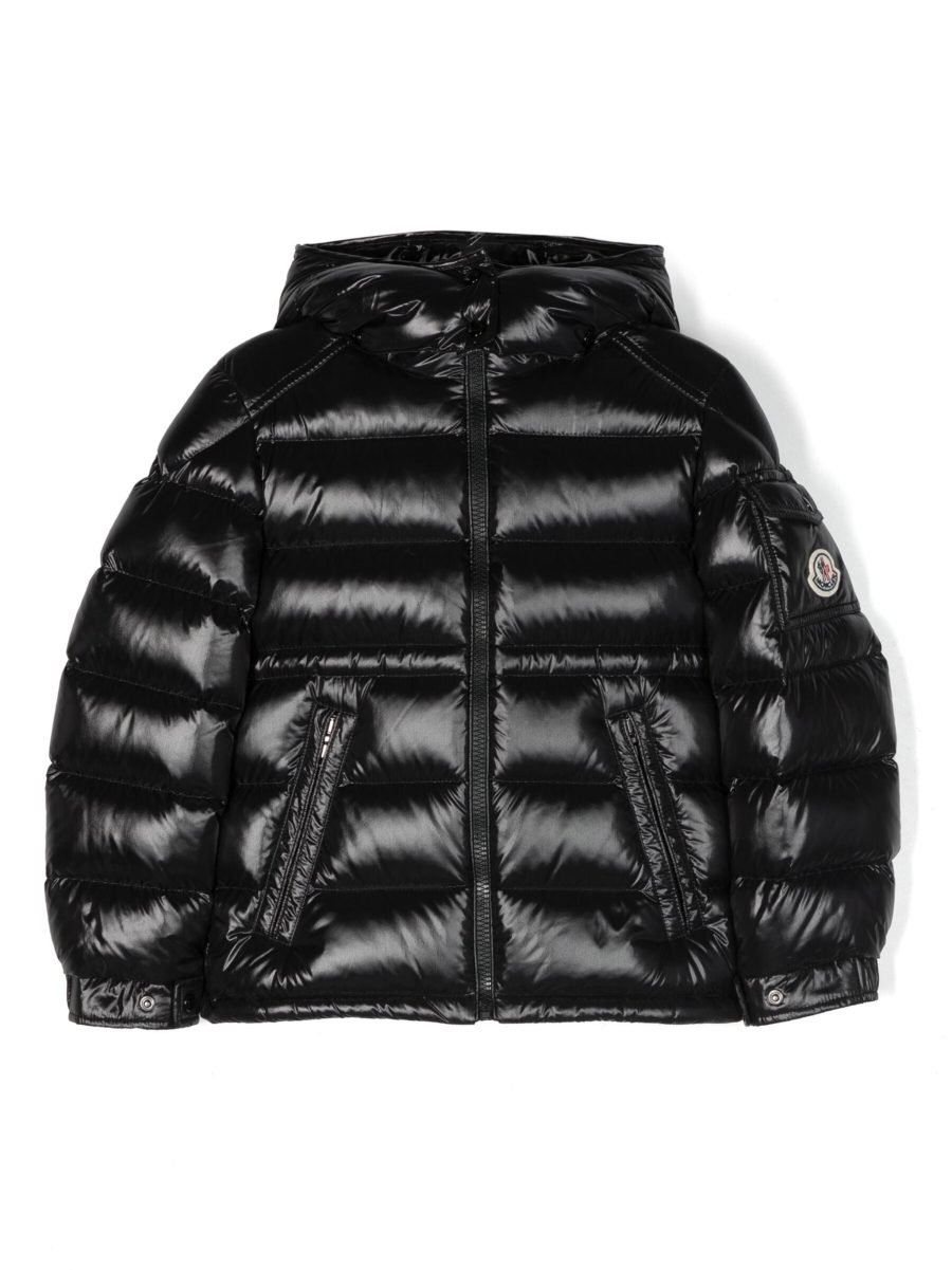 MONCLER KIDS Girls Maire Logo-Patch Puffer Jacket Black