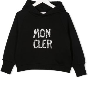 MONCLER KIDS Logo-print Hoodie Black