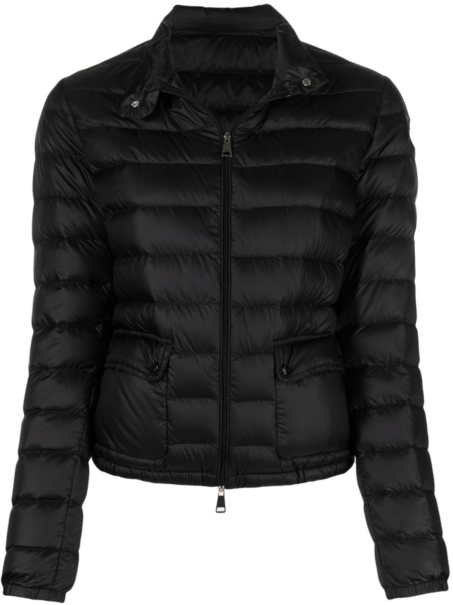 MONCLER WOMEN Lans Logo Patch Down Jacket Black