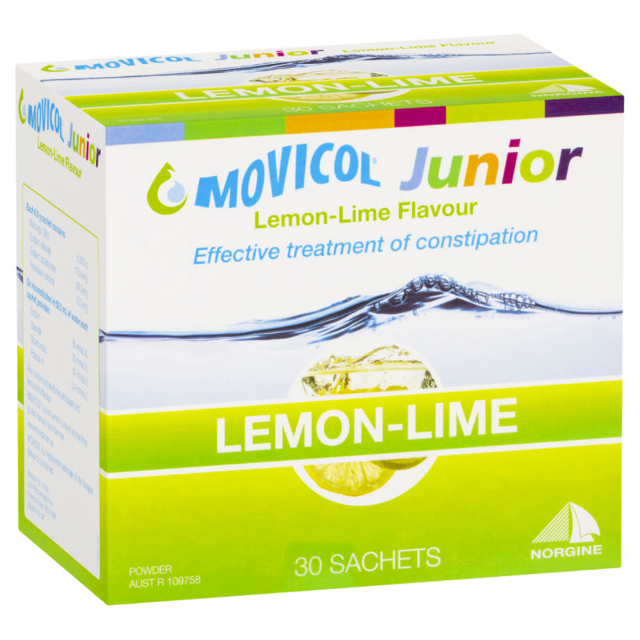 MOVICOL Junior Constipation Relief Powder 30 Sachets - Lemon Lime Flavour