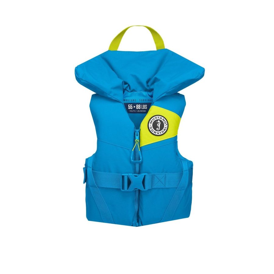 MUSTANG MV356002-268-0 YOUTH LIL LEGENDS FOAM VEST, Buoyancy AID Life Vest; Youth; Fits Chest Sizes 25 Inch To 29 Inch/ For Body Weight 55 To 88 Pounds; Harmonized U S Coast Guard And Transport Canada Approved; 11.3 Pound Buoyancy