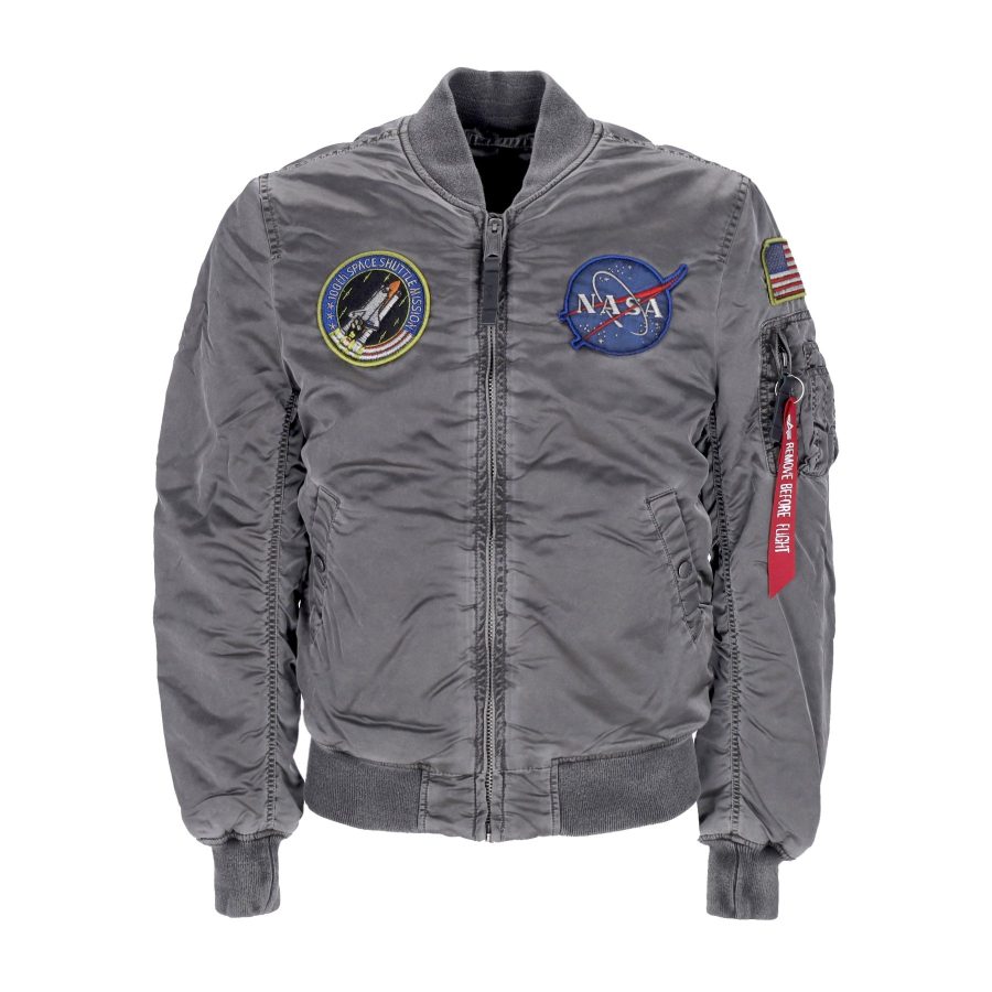 Ma-1 Vf Nasa Battlewash Washed Stone Men's Bomber Jacket