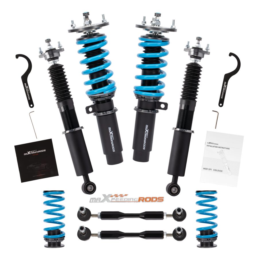 MaXpeedingrods 24 Way Damper Adjustable Coilover Struts compatible for BMW Z4 (E85) 02-08 lowering kit