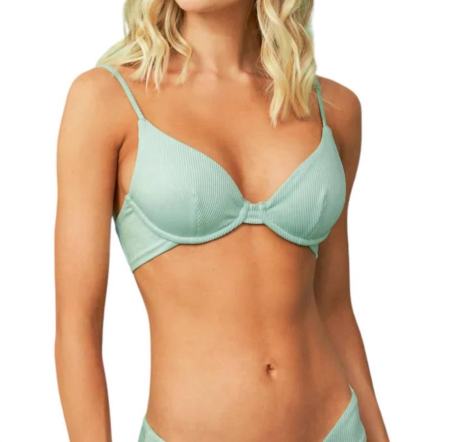 Maaji dainty unmolded underwire bikini top in Fair Aqua - size S