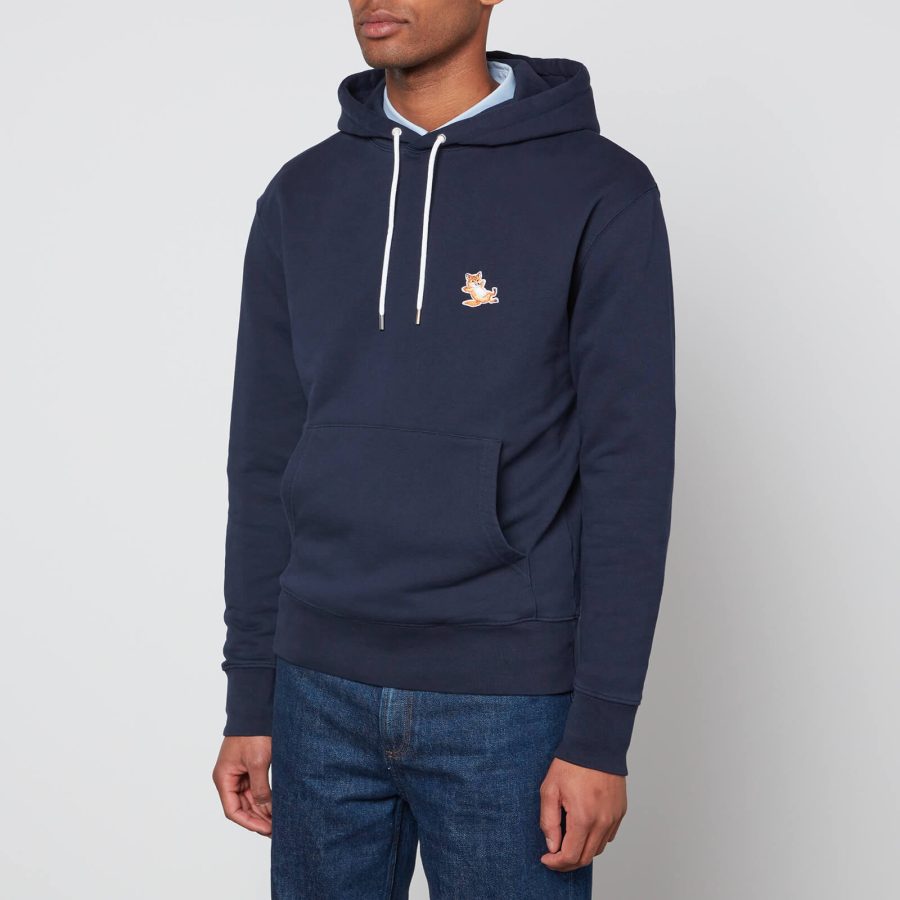 Maison Kitsuné Unisex Chillax Fox Patch Classic Hoodie - Navy - XS