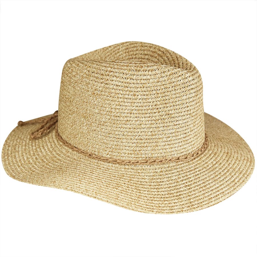 Marled Straw Fedora - Natural/1SFM