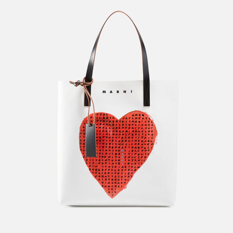 Marni Printed Leather Tote Bag