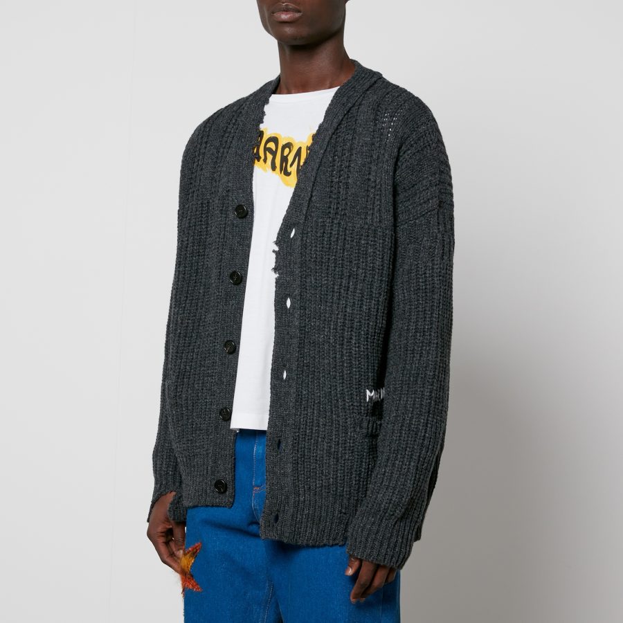 Marni Shetland Distressed Wool Cardigan - IT 46/S