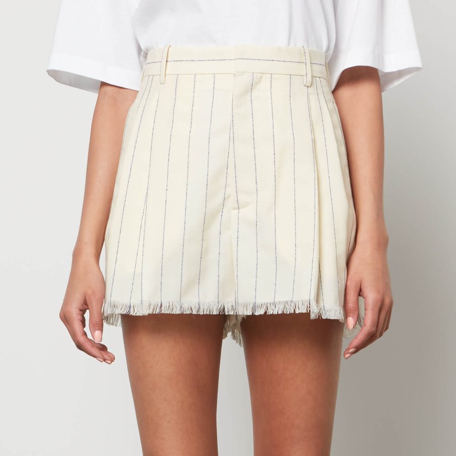 Marni Women's Pinstripe Shorts - Ivory - IT 42/UK 10