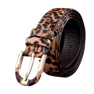 Men Leopard Dress Belt