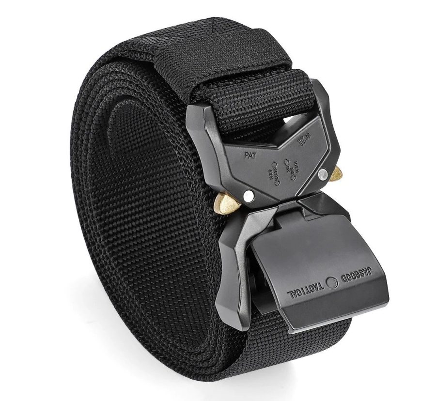 Men Nylon Belt Military Use Web Belt Heavy-Duty Quick-Release Metal Buckle