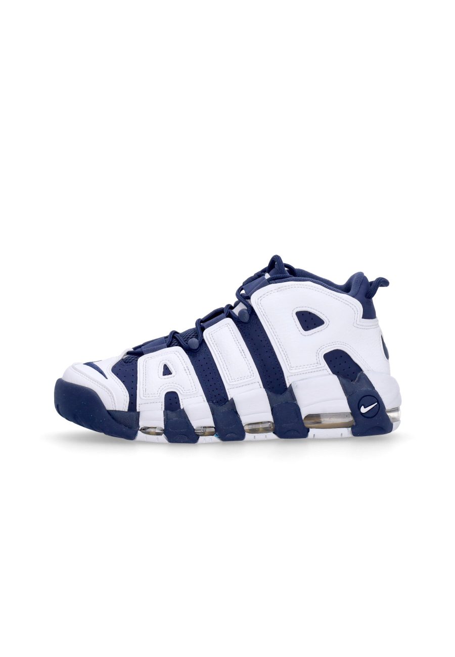 Men's Air More Uptempo 96 High Top Shoes White/midnight Navy/metallic Gold