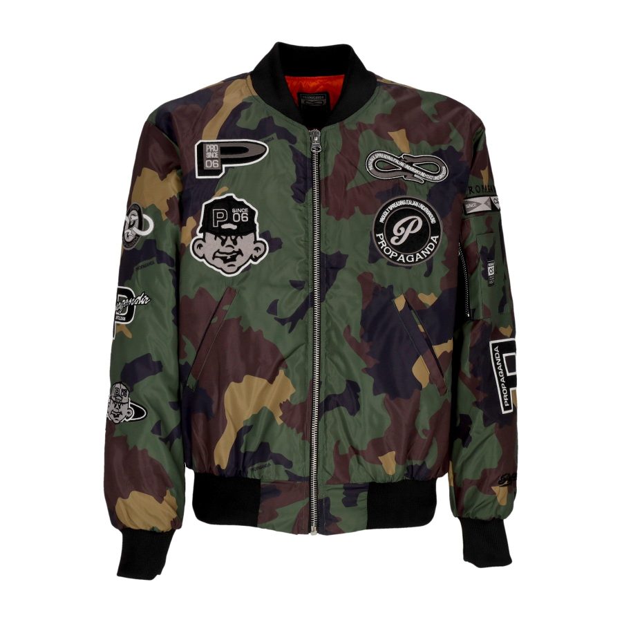 Men's Baseball Bomber Camo Bomber Jacket