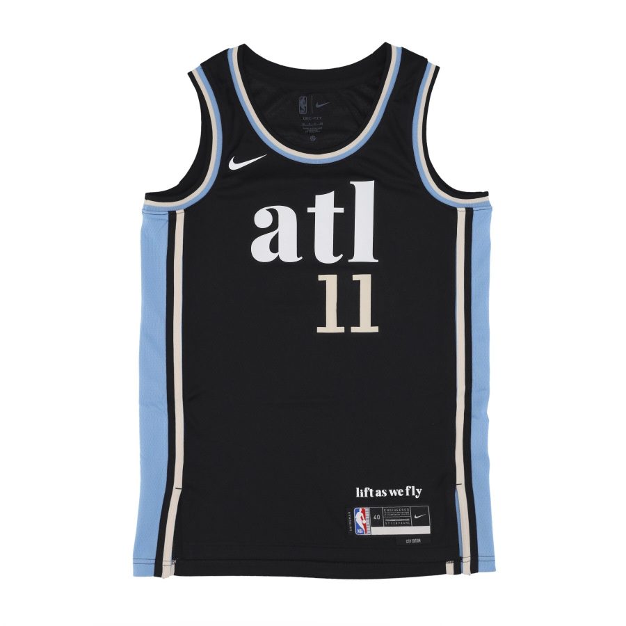 Men's Basketball Tank Top Nba City Edition 2023/24 Swingman Jersey No 11 Trae Young Atlhaw Black