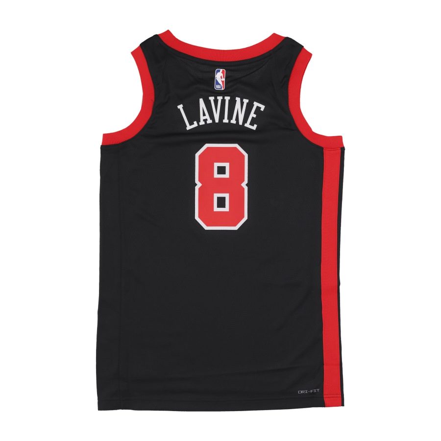 Men's Basketball Tank Top Nba City Edition 23 Swingman Jersey No 8 Zach Lavine Chibul Black/university Red