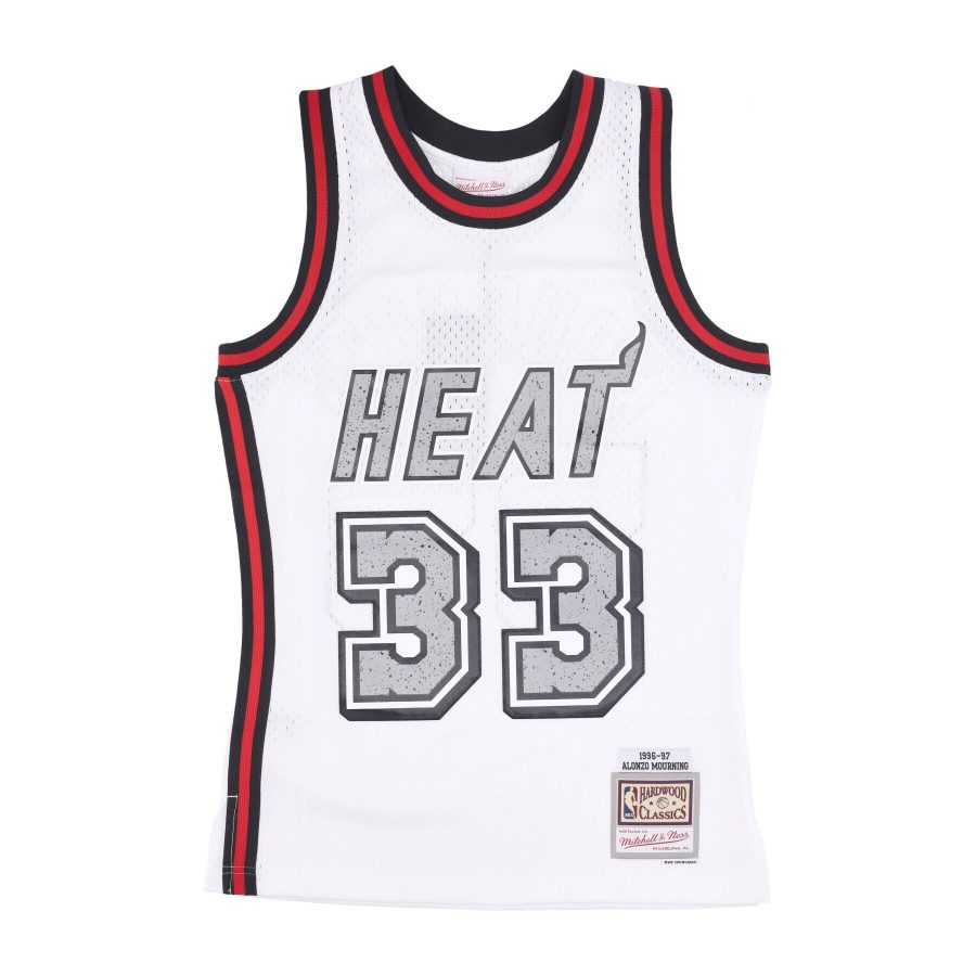 Men's Basketball Tank Top Nba Cracked Cement Swingman Jersey Hardwood Classics No 33 Alonzo Mourning Miahea