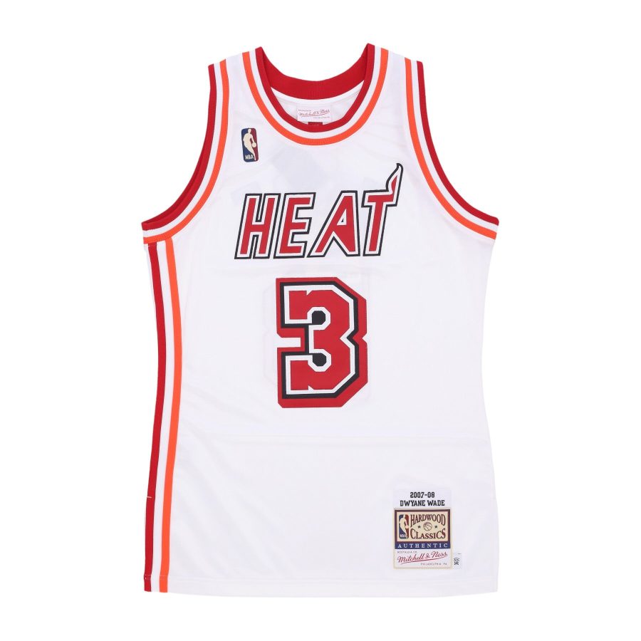 Men's Basketball Tank Top Nba Hwc Jersey 2007 No 3 Dwyane Wade Miahea White/original Team Colors