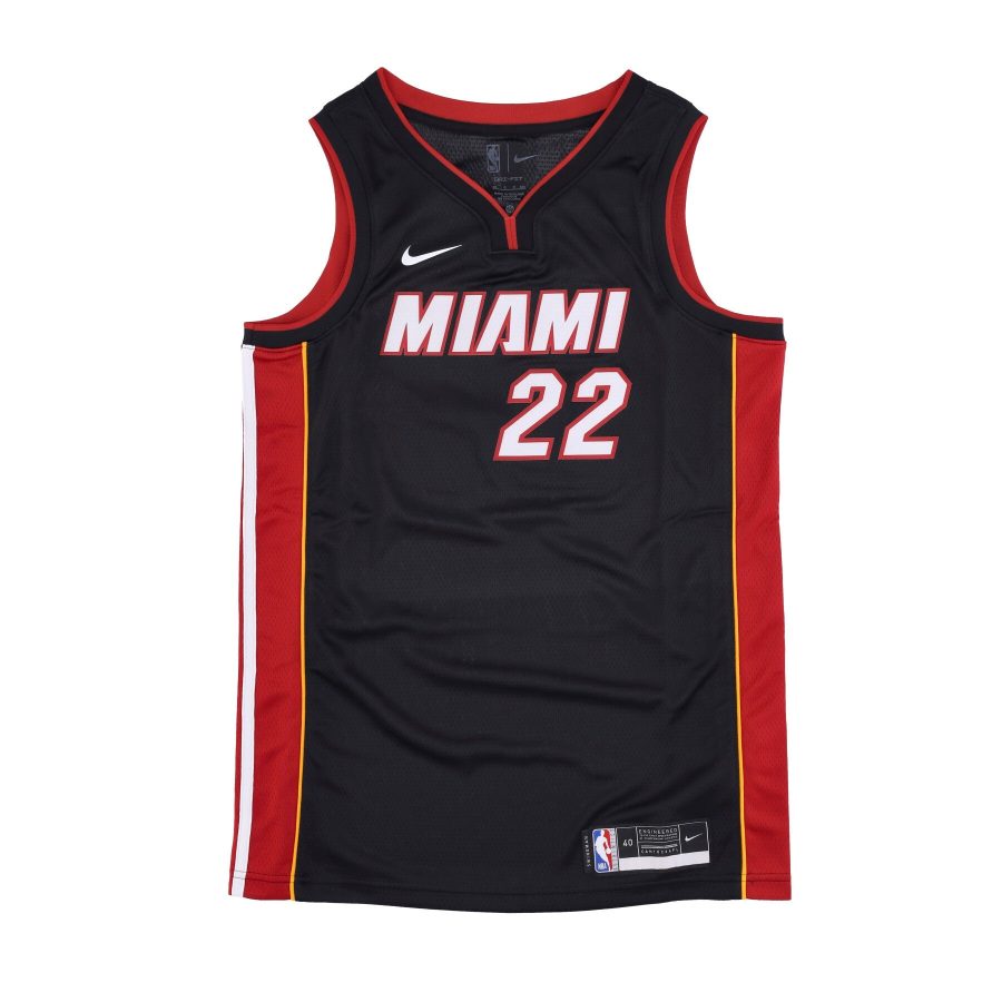 Men's Basketball Tank Top Nba Swingman Jersey Icon Edition 2020 No 22 Jimmy Butler Miahea Black/tough Red/sundial