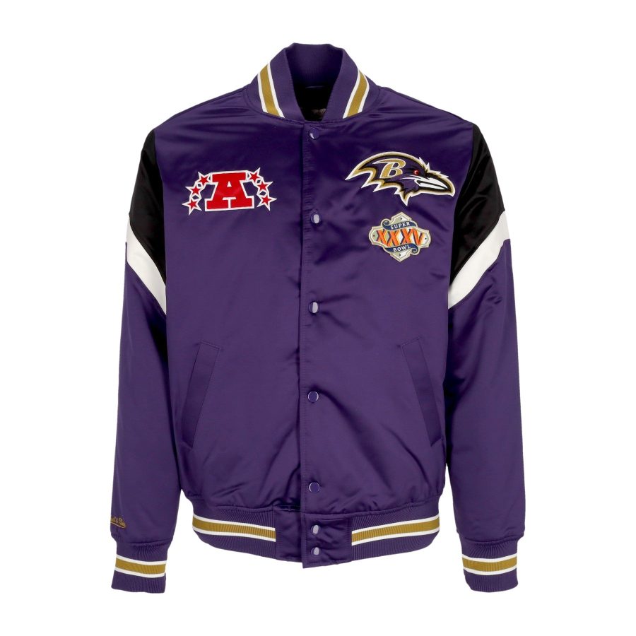 Men's Bomber Jacket NFL Heavyweight Satin Jacket Balrav Original Team Colors