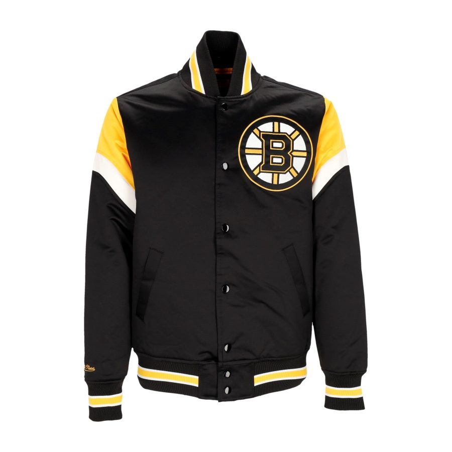 Men's Bomber Jacket NHL Heavyweight Satin Jacket Bosbru