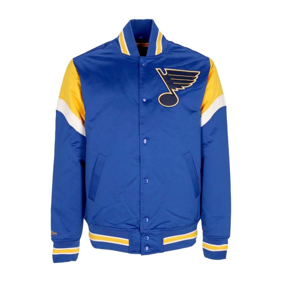 Men's Bomber Jacket NHL Heavyweight Satin Jacket Stlblu